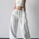 Lace-panelled Wide-leg Pants For Women