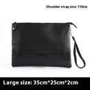 Men's Crocodile Pattern Crossbody Clutch