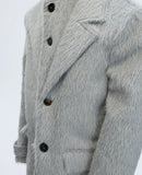 Short-pile Faux Two-piece Wool Coat Long Alpaca-blend Trench Coat