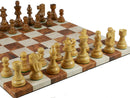 Chess Set - 3" Kikkerwood French Men on Caramel/Cream board