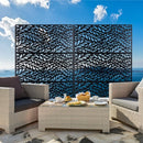 Outdoor  Indoor Privacy Screen Metal Privacy Screen 76 Hx48 W  Freestanding Decorative Privacy Screen For Deck Balcony Patio, Privacy Fence Panels For Outside Lawn Garden PS110