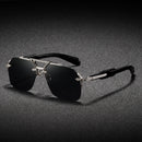 Metal Double-bridge Oversized Sunglasses