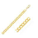 14k Yellow Gold Solid Curb Chain 10.0mm