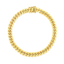 7.0mm 14k Yellow Gold Classic Miami Cuban Solid Bracelet