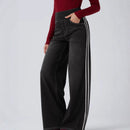 Loose-fit Two-stripe Versatile Floor-length Pants