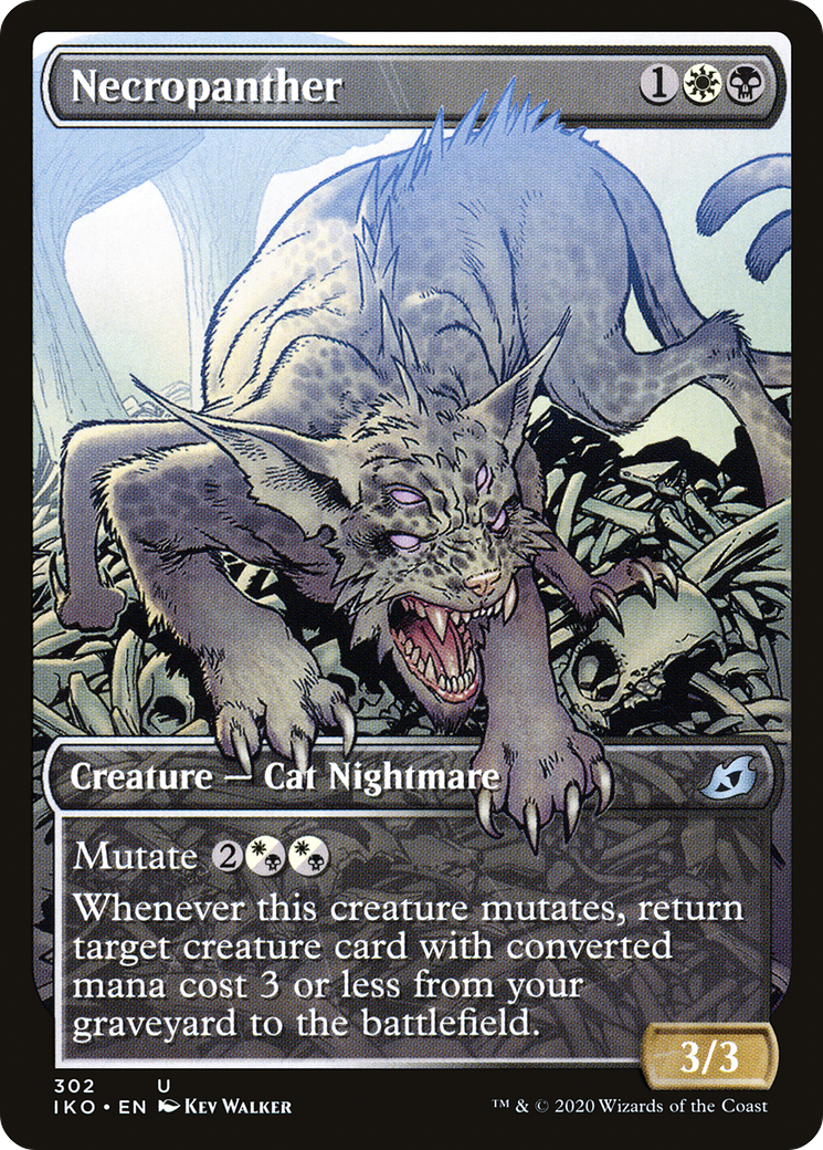 Necropanther (IKO-302) - Ikoria: Lair of Behemoths: (Showcase) Foil