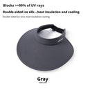 Extra large hollow top sun protection cap-foldable-black-1 piece