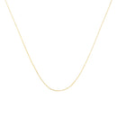 Solid 10K Yellow Gold 0.5mm Slim and Dainty Unisex 18" Rope Chain Necklace
