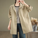 Casual Versatile Relaxed-fit Mid-length Trench Coat For Women