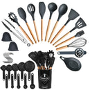 35Pcs Kitchen Cooking Utensils Set Spatula Set Baking Utensil Set Kitchen Accessories Necessities with Holder Egg Whisk Separator Tong Turner Spoons C