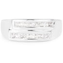0.70 Carat Genuine White Sapphire .925 Sterling Silver Ring