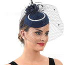 Retro Tulle Hat With Flowers For The Stage
