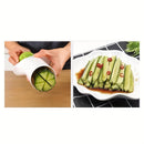 Versatile Manual Vegetable Chopper - Perfect for Cucumbers, Carrots & More - Durable ABS Kitchen Gadget