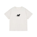 Black Cat Loose Short-sleeved T-shirt Women's Top