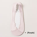 Womens Lace Invisible No-show Socks With Silicone Non-slip Backing