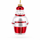 Santa the Cook Glass Christmas Ornament