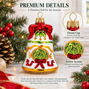 Decorated Bell Glass Christmas Ornament