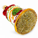 Decorated Bell Glass Christmas Ornament