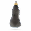 Gray Wolf Glass Christmas Ornament