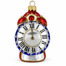Vintage Style Alarm Clock Glass Christmas Ornament