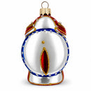 Vintage Style Alarm Clock Glass Christmas Ornament