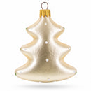 Winter Pine Tree with Songbird Glass Christmas Ornament
