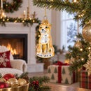 Standing Leopard Glass Christmas Ornament