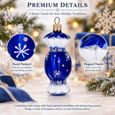 Blue Candy Glass Christmas Ornament