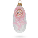 Newborn Baby Girl Glass Christmas Ornament