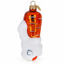 Bunny with Carrot Glass Christmas Ornament