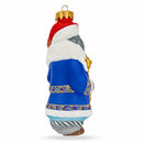 Wolf the Ukrainian Hetman Glass Christmas Ornament