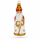St. Nicholas Santa Glass Christmas Ornament Figurine