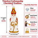 St. Nicholas Santa Glass Christmas Ornament Figurine