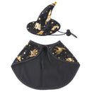 Halloween Print Wizard Cloak Suit Pet Dog Cat Hat Suit