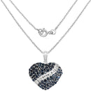 4.60 Carat Genuine Blue Sapphire and White Topaz .925 Sterling Silver Pendant