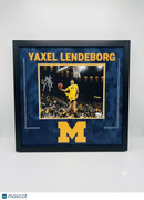 Yaxel Lendeborg Michigan Wolverines Signed 11x14 Custom Framed Photo JSA