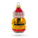 Elf with Red Cap and Gold Jacket Glass Christmas Ornament