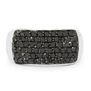 1.21 Carat Genuine Black Diamond .925 Sterling Silver Ring