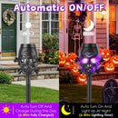 Solar Skull Torch Lights 4-Pack with Purple Flame Effect