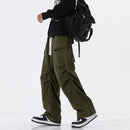 Men's Retro Pleated Straight-Leg Casual Overalls