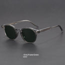 Small-face Green-frame Gradient Tea-colored Sunglasses Stylish Unisex Design With UV Protection