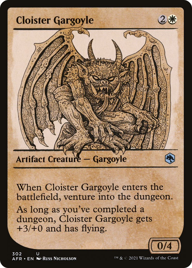 Cloister Gargoyle (AFR-302) - Adventures in the Forgotten Realms: (Showcase) Foil