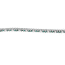 14K White Gold 4 5/8 Cttw Alternating White and Blue Diamond Martini Set Tennis Bracelet (H-I Color, I1-I2 Clarity) - 7" Inches