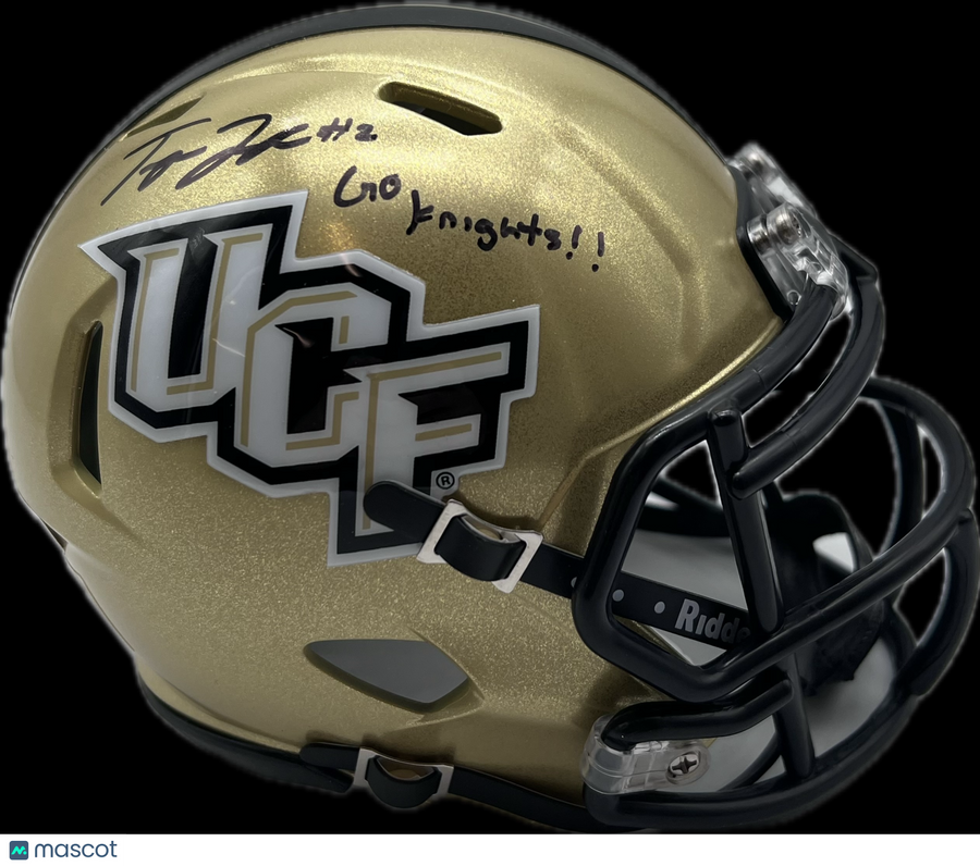 Tayven Jackson Signed  Mini Helmet JSA UCF Knights Autographed