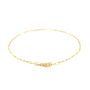 14K Yellow Gold Fine Paperclip Anklet (1.5mm)