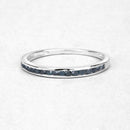 0.20 Carat Genuine Blue Diamond .925 Sterling Silver Ring