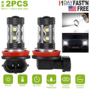 2PCS 800LM 50W H8/H9/H11 LED Fog DRL Light Bulb IP68 Waterproof 10 2835 LEDs 360¡ Beam Angle 6000K White