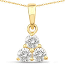 0.51 Carat Genuine Lab Grown Diamond 14K Yellow Gold Pendant
