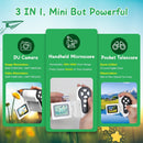 3 In 1 1000X KidsÕ Microscope Telescope Camera Handheld USB Mini Microscope with LED Light 6 Sample Slides 32G MMC Card for Boys Girls Aged 6+ Years O