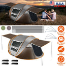 5-8 Person Pop Up Tent Automatic Setup Camping Tent Waterproof InstantÊSetup Tent with 4 Tent Poles 2 Mosquito Net Windows Carrying Bag for Hiking Cli